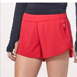 Lululemon Tracker Short Flamenco Red Size 10 4 inch